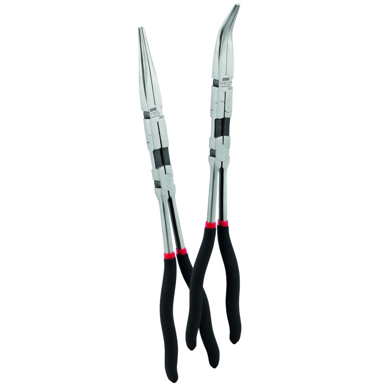 SERIE DI 2 PINZE DOPPIO SNODO A BECCHI MEZZOTONDI USAG 115 CL/SE2 USAG